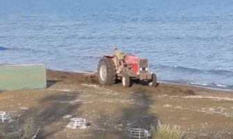 Όργωσαν με τρακτέρ παραλία που έχει φωλιές χελώνων στο Κίτι (ΒΙΝΤΕΟ)